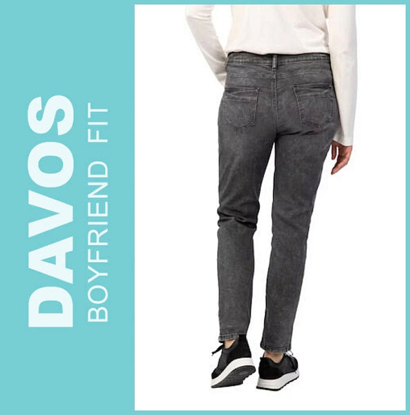 STOOKER DAVOS | Grey Denim Random | Stretch Jeans | Boyfriend Slim Fit | DAMEN