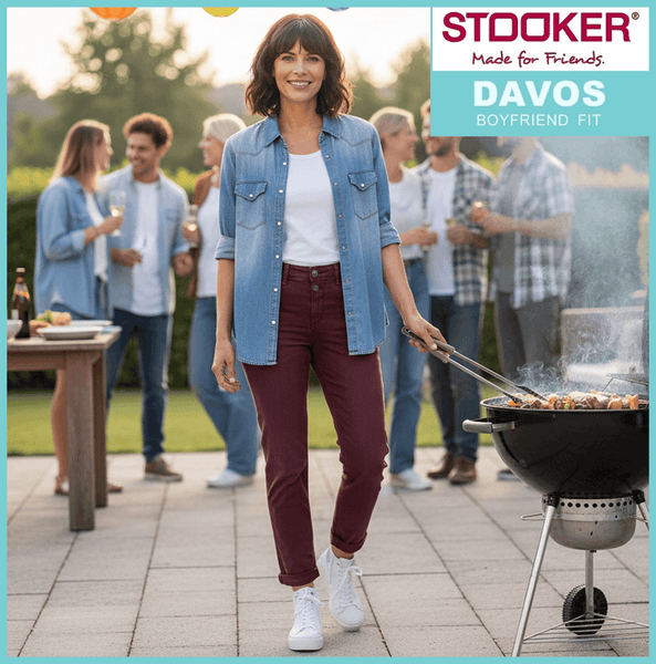 STOOKER DAVOS | Port Wash | Stretch Jeans | Boyfriend Slim Fit | DAMEN