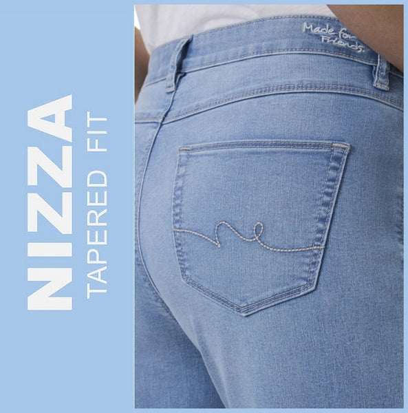 STOOKER NIZZA | Light Blue Wash | Stretch Jeans | Tapered Fit | DAMEN | NEU!
