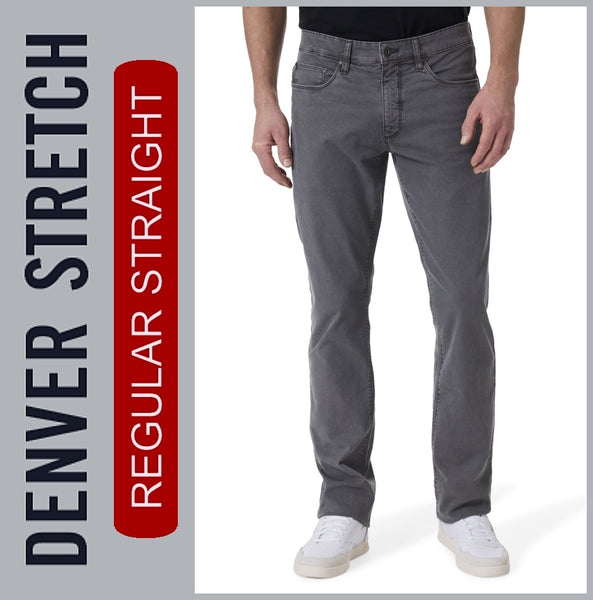HERO DENVER | Grey Structure | Stretch Denim | Straight Fit | Jeans Hose | HERREN | Frontansicht