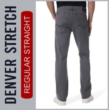 Lade das Bild in den Galerie-Viewer, HERO DENVER | Grey Structure | Stretch Denim | Straight Fit | Jeans Hose | HERREN | Rückansicht
