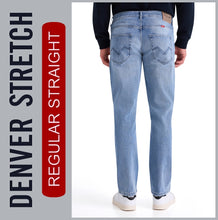 Lade das Bild in den Galerie-Viewer, HERO DENVER | Lightbluestone | Stretch Denim | Straight Fit | Jeans Hose | HERREN | Rückansicht
