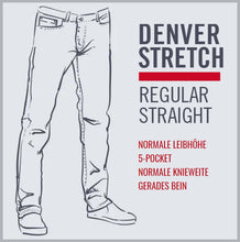 Lade das Bild in den Galerie-Viewer, HERO DENVER / STRETCH / blue stone / 5- POCKET / STRAIGHT FIT / HERREN JEANS HOSE
