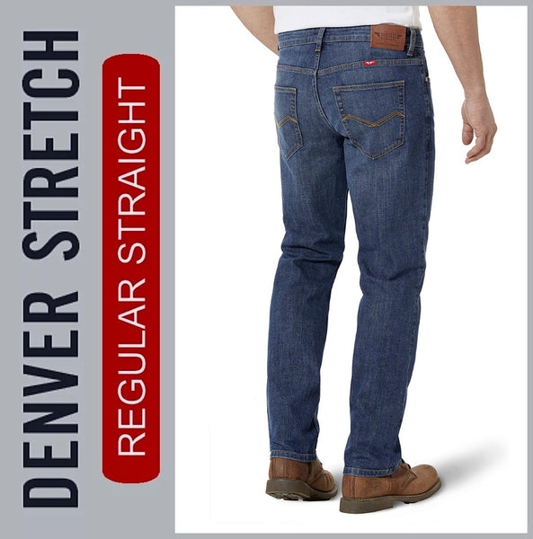 HERO DENVER | Midblue Used | Stretch Denim | Straight Fit | Jeans Hose | HERREN