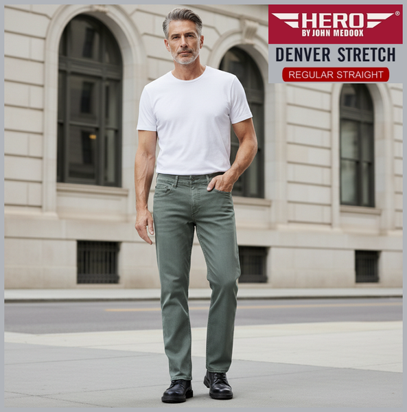 HERO DENVER | Green Lake | Stretch Denim | Straight Fit | Jeans Hose | HERREN
