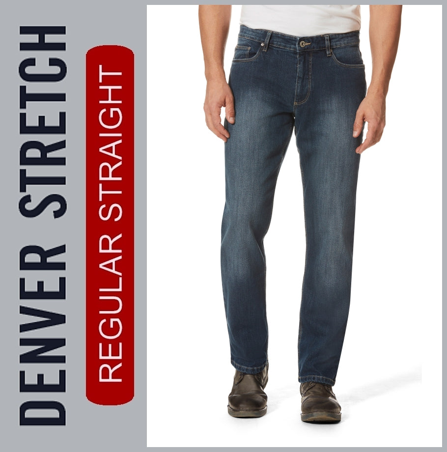 HERO DENVER | Indigo Wash | Stretch Denim | Straight Fit | Jeans Hose | HERREN