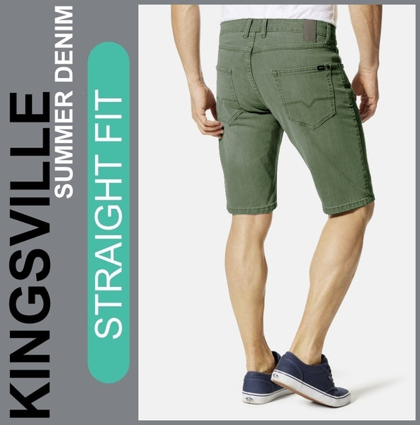 Hero KINGSVILLE | Khaki Wash | STRAIGHT FIT | Bermuda | Summer Denim | Herren