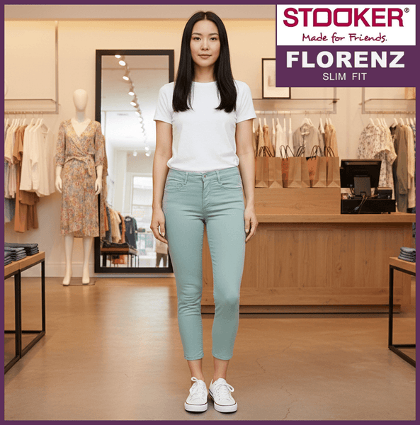 STOOKER FLORENZ | Chinoise Green | Stretch Jeans | Slim Fit | DAMEN | in Boutique