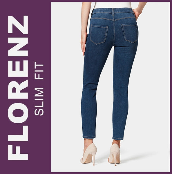 STOOKER FLORENZ / STRETCH / medium blue / SLIM FIT / DAMEN JEANS HOSE