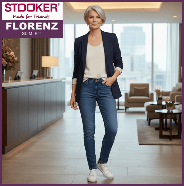 STOOKER FLORENZ | Blue Black | Stretch Jeans | Slim Fit | DAMEN | im Foyer