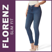Lade das Bild in den Galerie-Viewer, STOOKER FLORENZ | Blue Black | Stretch Jeans | Slim Fit | DAMEN | Frontansicht
