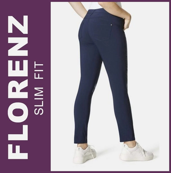 STOOKER FLORENZ DAMEN STRETCH JEANS HOSE - EASY WEAR SLIM FIT - blue night