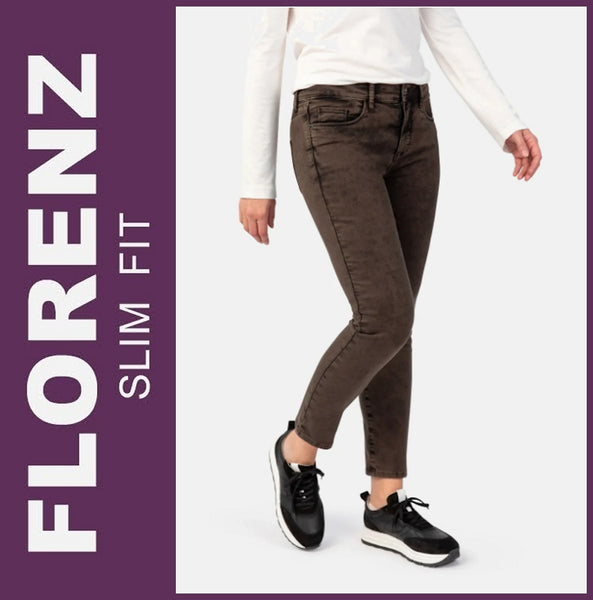 STOOKER FLORENZ / STRETCH / chocolate brown wash / SLIM FIT / DAMEN JEANS HOSE