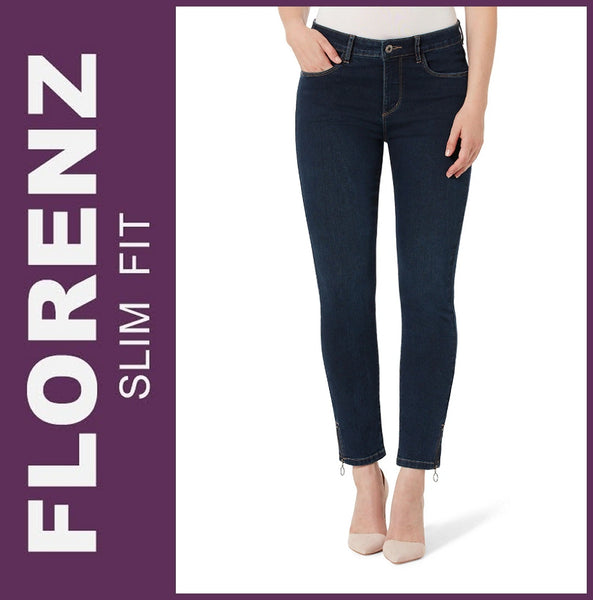 STOOKER FLORENZ / STRETCH / dark blue used / SLIM FIT / DAMEN JEANS HOSE