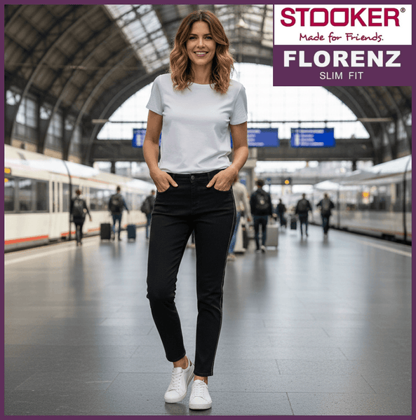 STOOKER FLORENZ | Tinted Denim | Stretch Jeans | Slim Fit | DAMEN | im Bahnhof