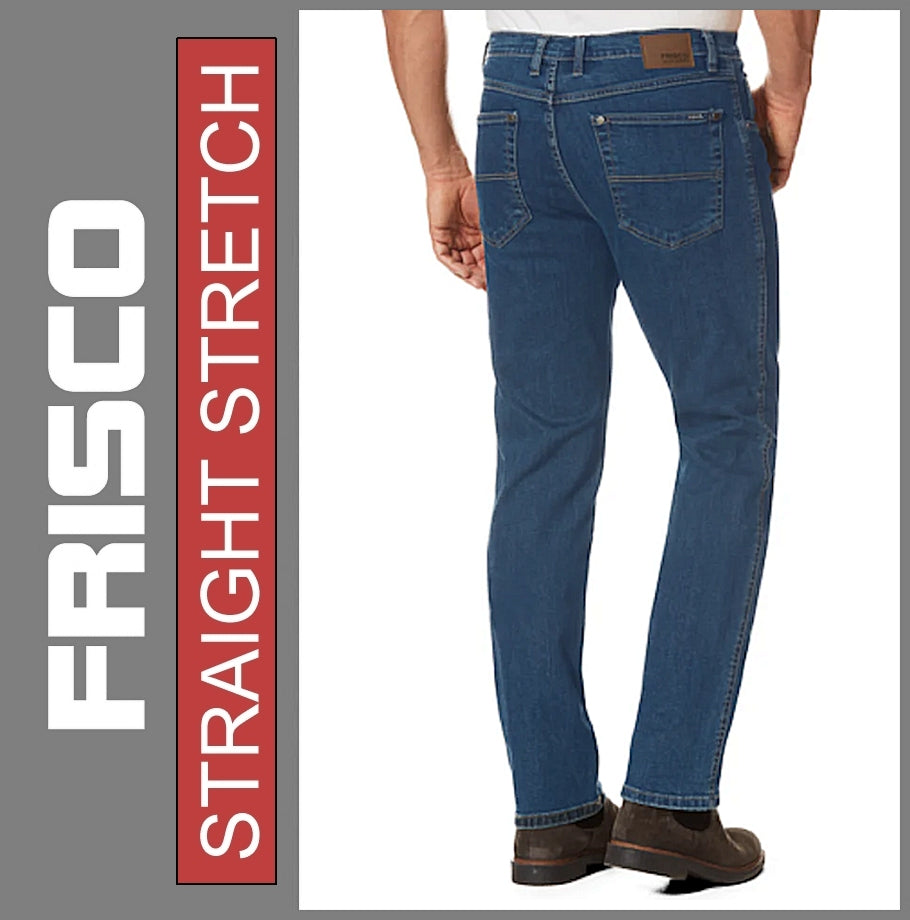 STOOKER FRISCO | Blue Stone | Stretch Denim | Regular Straight | Jeans Hose | HERREN