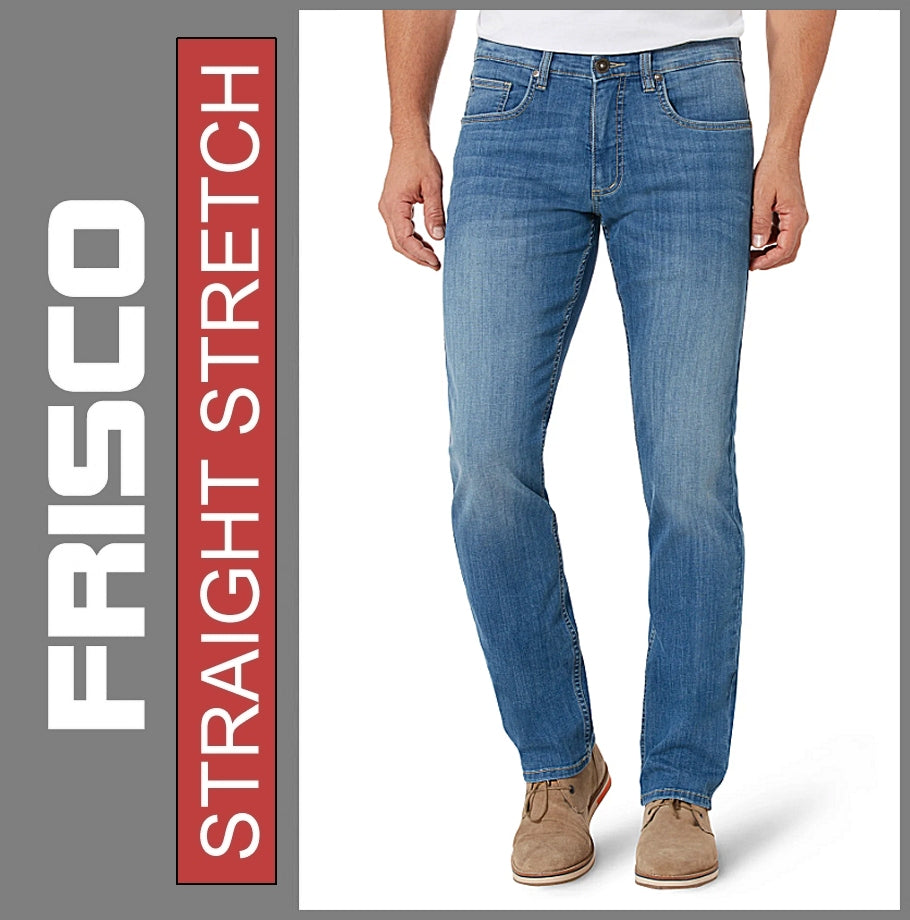 STOOKER FRISCO | Light Blue | Stretch Denim | Regular Straight | Jeans Hose | HERREN