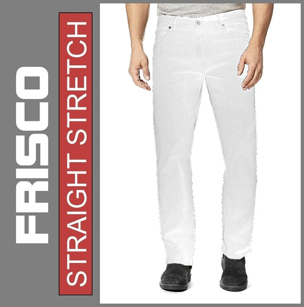 STOOKER FRISCO | White | Stretch Denim | Regular Straight | Jeans Hose | HERREN | Frontansicht