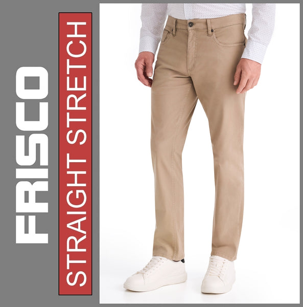 STOOKER FRISCO | Greige | Stretch Denim | Regular Straight | Jeans Hose | HERREN | Frontansicht