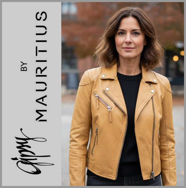 GIPSY by MAURITIUS | Yellow | Lederjacke | Bikerjacke | PGG LABAGV | Damen