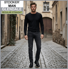 Lade das Bild in den Galerie-Viewer, STOOKER GLENDALE | Black Used | Stretch Denim | Regular Straight | Jeans Hose | HERREN | in alter Gasse

