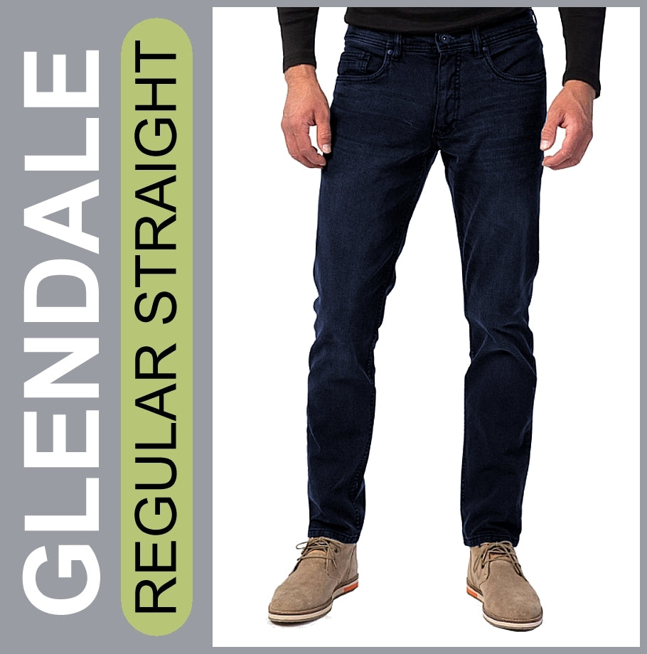 STOOKER GLENDALE | Navyblue | Stretch Denim | Regular Straight | Jeans Hose | HERREN