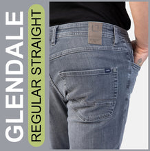 Lade das Bild in den Galerie-Viewer, STOOKER GLENDALE | Grey Used | Stretch Denim | Regular Straight | Jeans Hose | HERREN | Rückansicht Gesäß
