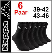 Lade das Bild in den Galerie-Viewer, KAPPA® SOCKEN | Sport | Tennis | Freizeit | Business | Schwarz | Herren
