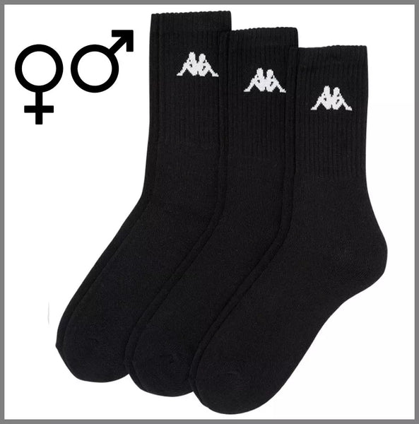 KAPPA® SOCKEN | Sport | Tennis | Freizeit | Business | Schwarz | Herren