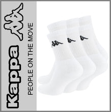 Lade das Bild in den Galerie-Viewer, KAPPA | SPORTSOCKEN | 3 Paar | Sport | Tennis | Freizeit | Business | Weiss | Herren
