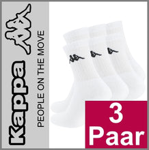 Lade das Bild in den Galerie-Viewer, KAPPA | SPORTSOCKEN | 3 Paar | Sport | Tennis | Freizeit | Business | Weiss | Herren
