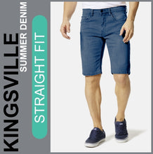 Lade das Bild in den Galerie-Viewer, Hero KINGSVILLE | Blue Used Wash | STRAIGHT FIT | Bermuda | Summer Denim | Herren | Frontansicht
