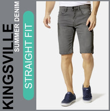 Lade das Bild in den Galerie-Viewer, Hero KINGSVILLE | Graphite Grey | STRAIGHT FIT | Bermuda | Summer Denim | Herren | Frontansicht
