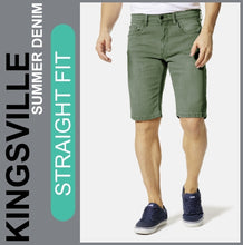 Lade das Bild in den Galerie-Viewer, Hero KINGSVILLE | Khaki Wash | STRAIGHT FIT | Bermuda | Summer Denim | Herren | Frontansicht

