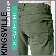 Lade das Bild in den Galerie-Viewer, Hero KINGSVILLE | Khaki Wash | STRAIGHT FIT | Bermuda | Summer Denim | Herren | Rückansicht Gesäß
