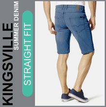 Lade das Bild in den Galerie-Viewer, Hero KINGSVILLE | Lightblue Wash | STRAIGHT FIT | Bermuda | Summer Denim | Herren | Rückansicht
