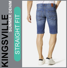 Lade das Bild in den Galerie-Viewer, Stooker KINGSVILLE | Mid Blue Wash | STRAIGHT FIT | Bermuda | Summer Denim | Herren | Rückansicht
