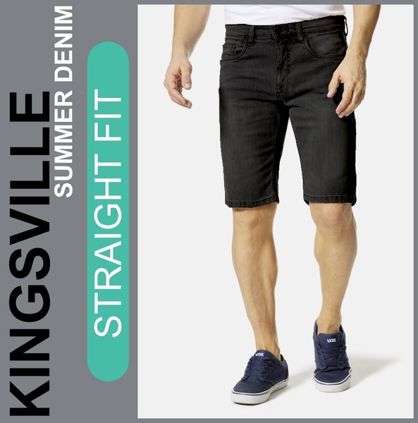 Hero KINGSVILLE | Night | STRAIGHT FIT | Bermuda | Summer Denim | Herren | Frontansicht