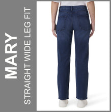 Lade das Bild in den Galerie-Viewer, STOOKER MARY | Stretch Jeans | DarkBlue | Straight Wide Leg Fit | DAMEN | Rückansicht
