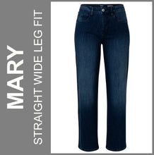 Lade das Bild in den Galerie-Viewer, STOOKER MARY | Stretch Jeans | DarkBlue | Straight Wide Leg Fit | DAMEN | Frontansicht Lager
