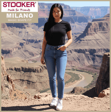 Lade das Bild in den Galerie-Viewer, STOOKER MILANO | Light Blue Used | Magic Shape Fit | Damen | vor Canyon
