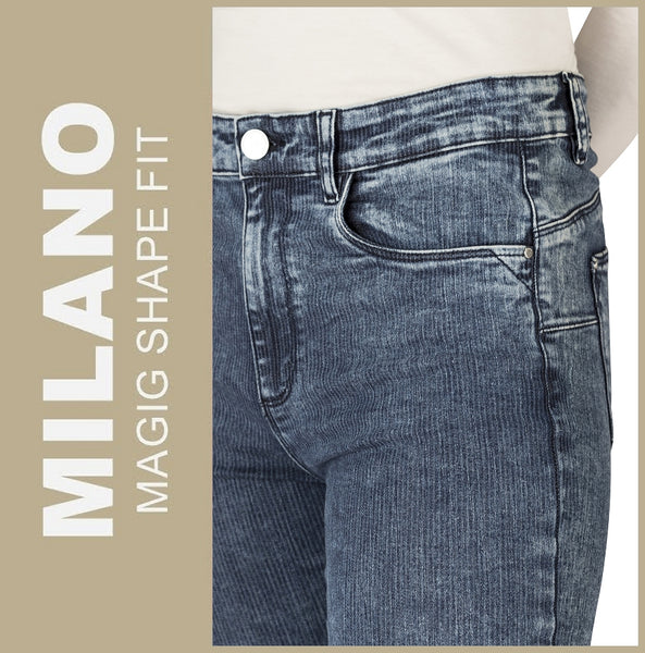 STOOKER MILANO | Soft Blue Stripe | Magic Shape Fit | Damen