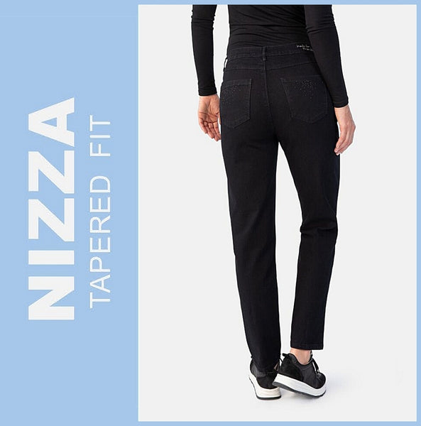 STOOKER NIZZA | Black Denim | Stretch Jeans | Tapered Fit | DAMEN