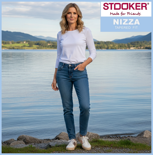 STOOKER NIZZA | Blue Stone | Stretch Jeans | Tapered Fit | DAMEN