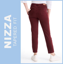 Lade das Bild in den Galerie-Viewer, STOOKER NIZZA | Dark Bordeaux | Stretch Jeans | Tapered Fit | DAMEN | Rückansicht
