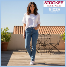 Lade das Bild in den Galerie-Viewer, STOOKER NIZZA | Light Blue Used | Stretch Jeans | Tapered Fit | DAMEN
