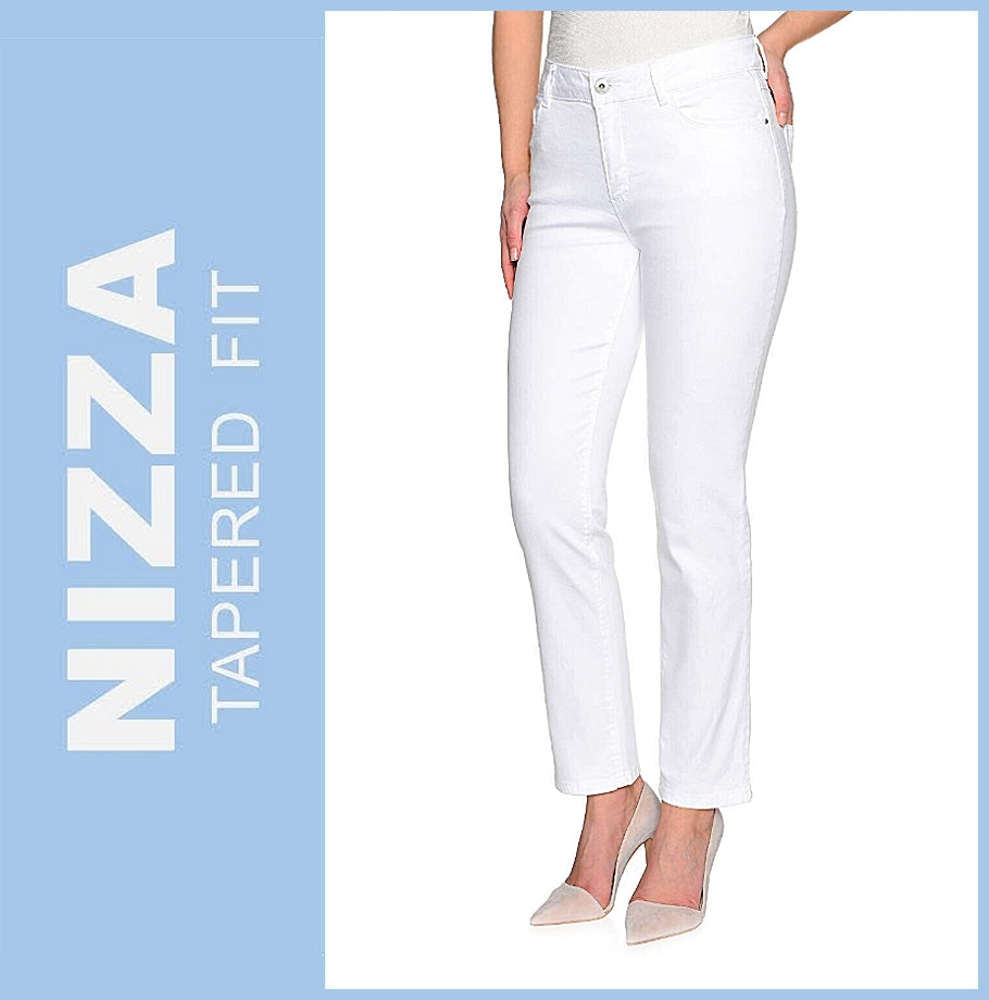 STOOKER NIZZA | White | Stretch Jeans | Tapered Fit | DAMEN