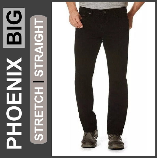 HERO PHOENIX | Black | Big Stretch | Jeans Hose | Straight Cut | HERREN | Frontansicht