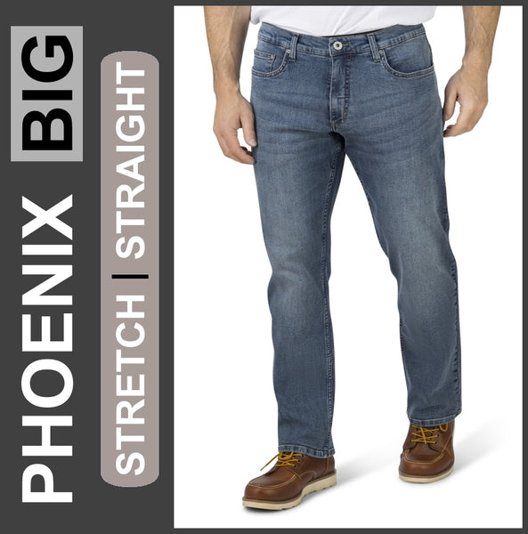 HERO PHOENIX | Blue Dusk Wash | Big Stretch | Jeans Hose | Straight Cut | HERREN