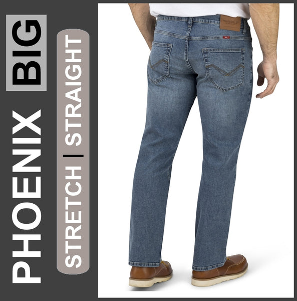 HERO PHOENIX | Blue Dusk Wash | Big Stretch | Jeans Hose | Straight Cut | HERREN